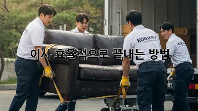 이사, 효율적으로 끝내는 방법!