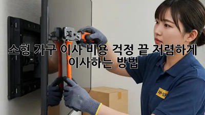 소형 가구 이사, 비용 걱정 끝! 저렴하게 이사하는 방법